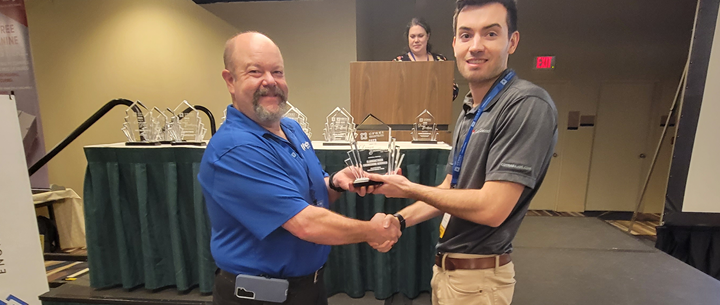From left: Dana Hennis, P.E., S.E., CFSEI Vice Chair, Garrett Hippert, ClarkDietrich and Kara Peterman, Ph.D., CFSEI Chair