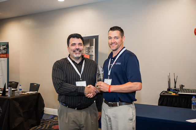 Left to right: Paul Dalia, P.E., Chair, CFSEI Executive Committee; Brent Owens, P.E., ClarkDietrich Engineering Services