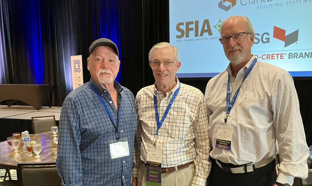 Larry Williams (left), Roger LaBoube and Patrick Ford both previous winners of the CFSEI John P. Matsen Award for Distinguished Service Award