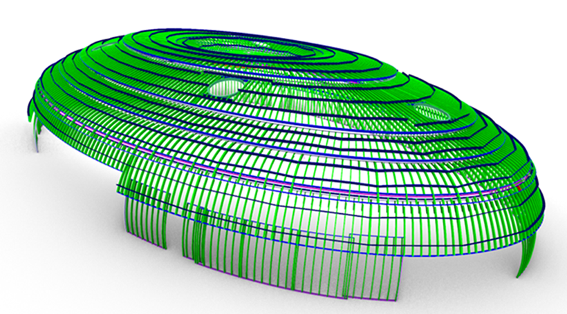 Model of radiused CFS Framing – Courtesy of Radius Track Model of radiused CFS Framing – Courtesy of Radius Track