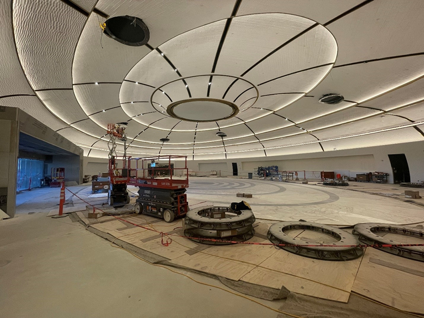 Ceiling overview - Photo courtesy of Radius Track Ceiling overview - Photo courtesy of Radius Track