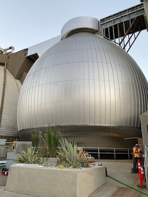 Digester 3 With new cladding installed - Courtesy of Radius Track