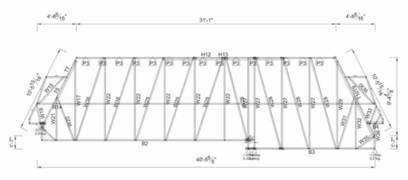 Structural Drawing of Mansard Roof Truss Courtesy of NZD Studio