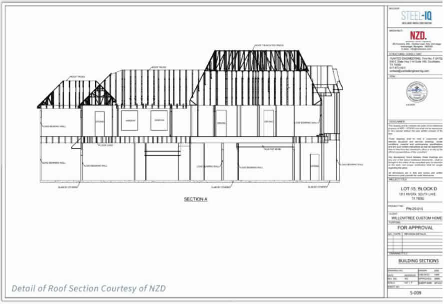 Detail of Roof Truss Layout - Courtesy of NZD
