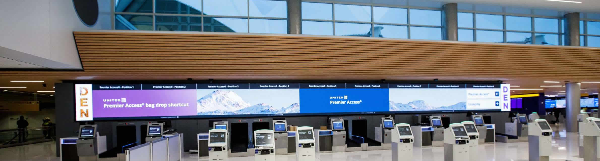 Front View of Large Soffit and Baggage Check in Wall - Courtesy of Denver International Airport Website Front View of Large Soffit and Baggage Check in Wall - Courtesy of The Leffler Group