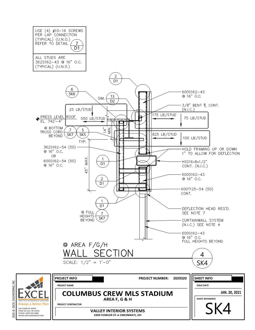 Framing Around Large HSS Girts - Photo courtesy of Excel Engineering