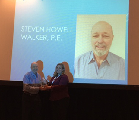 Photo: Steve Walker, P.E.; Julie Lowrey, P.E., CFSEI Executive Committee Chair (2019-2020)