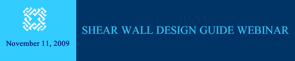 SHEAR WALL DESIGN GUIDE WEBINAR